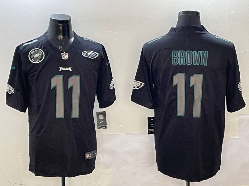 Men Philadelphia Eagles #11 Brown 2025 Nike Fashion Impact Black Limited NFL Jersey style 5->philadelphia eagles->NFL Jersey
